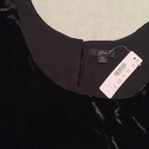 NWT J. Crew black velvet sleeveless scoop neck tank top - Picture 7 of 8